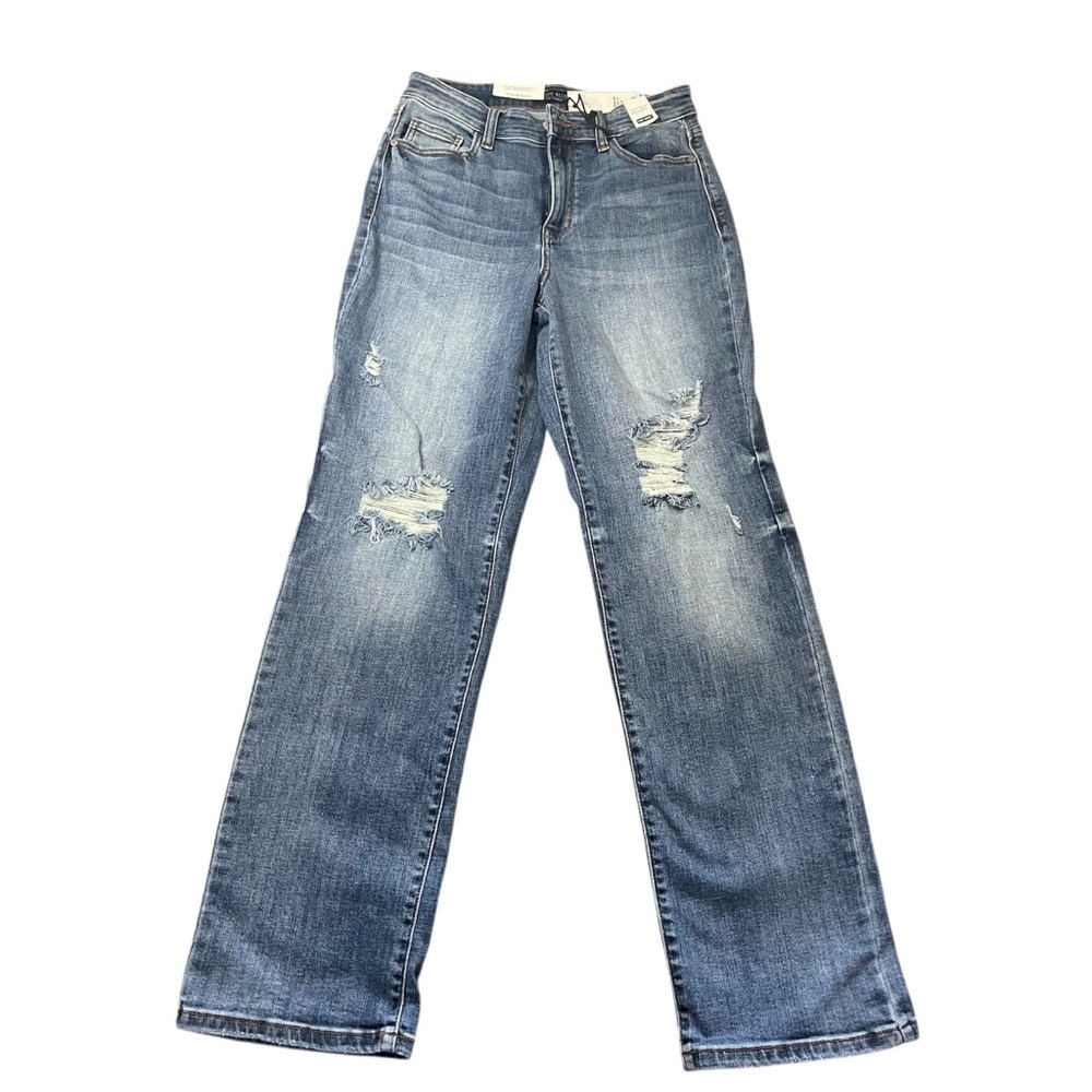 Judy Blue Kaylee High Waist Distressed Dad Jeans NWT Size 7/28 - Picture 13 of 15